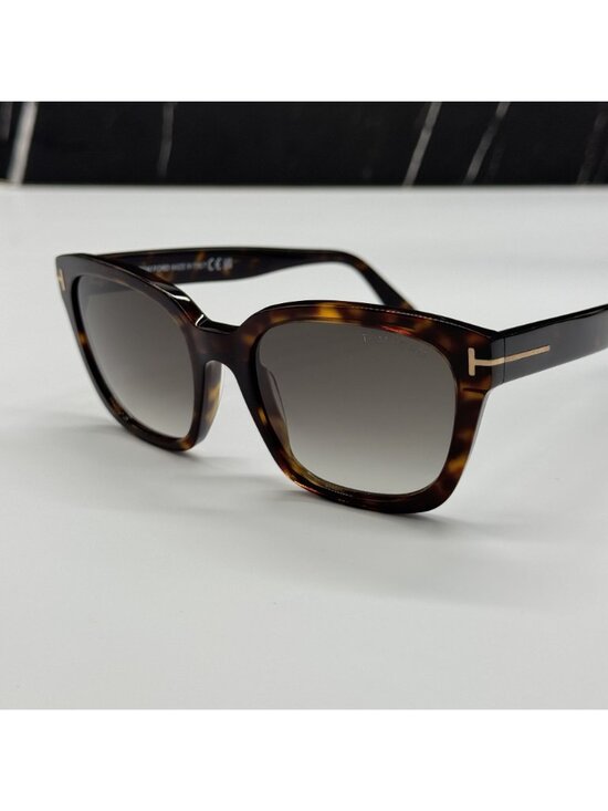 NEW TOM FORD HAYLAY TF1216 52B HAVANA/GRAY WOMEN SQUARE SUNGLASSES FT1216 main image 6